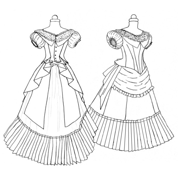 Digital PDF Pattern for Regency Dress Ball Gown Double Dart Bodice Empire  Waist - Etsy Denmark